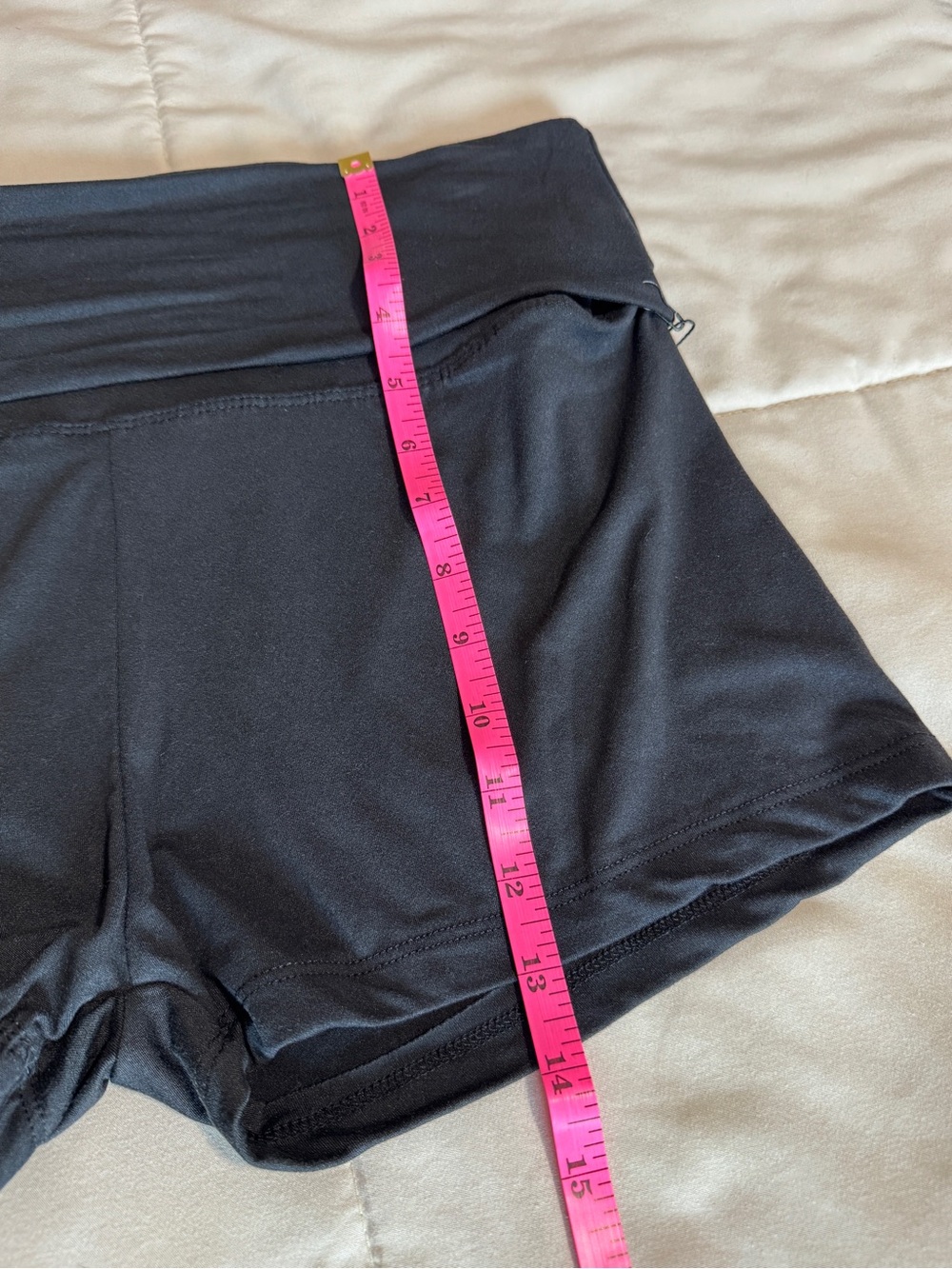 Baby Phat Fold Over Lounge Shorts Black Rhinestone Y2K Activewear NWT Size L - Picture 5 of 5